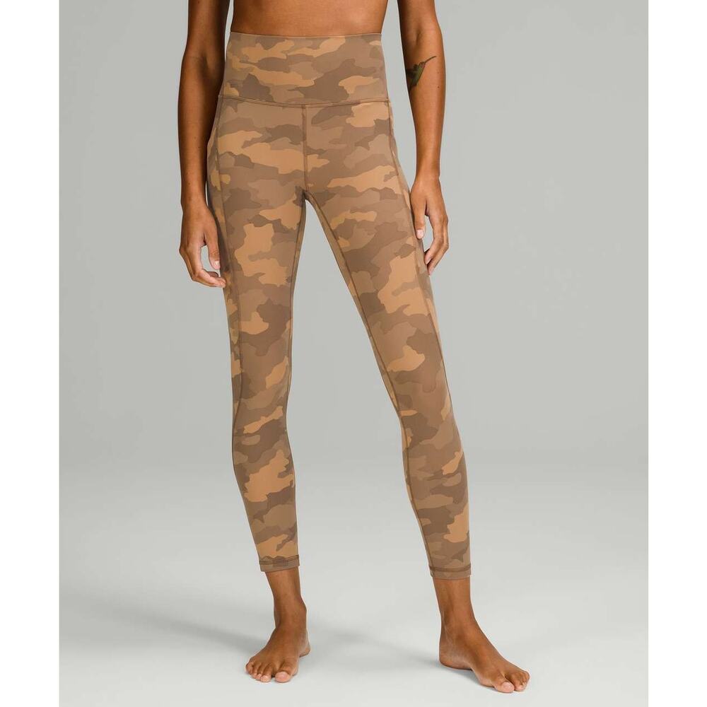 Lululemon Align High-Rise Leggings Pockets 25" Heritage 365 Camo Beige Multi